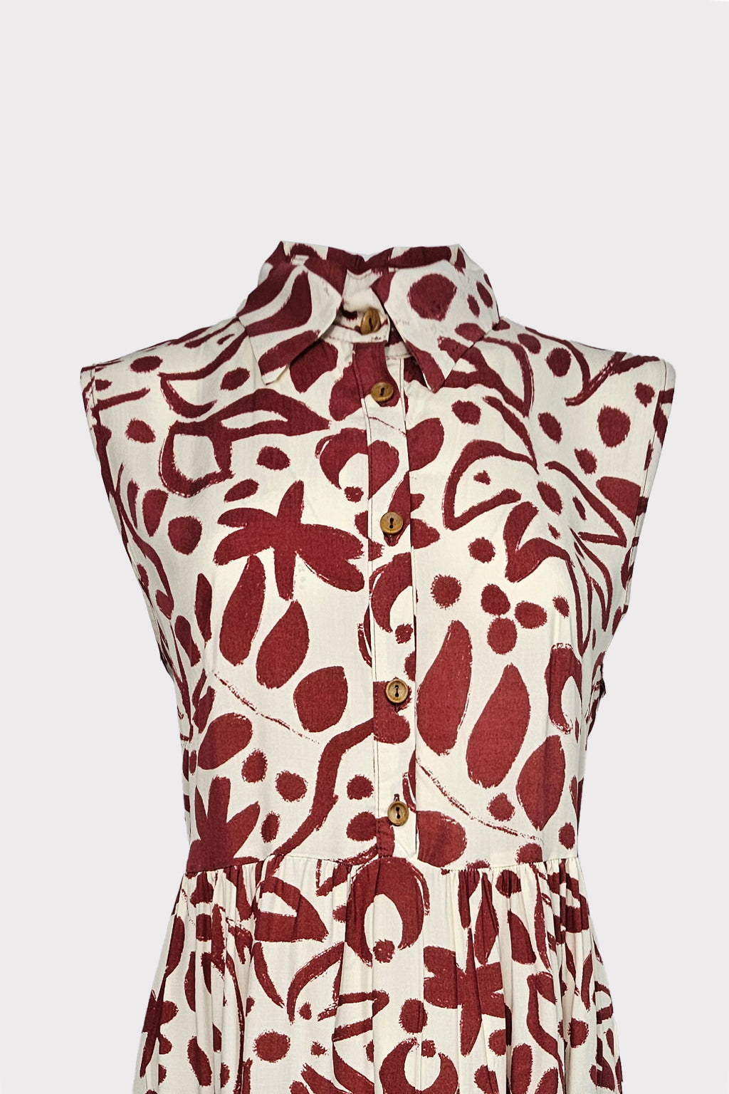 Abito camicia stampa astratta