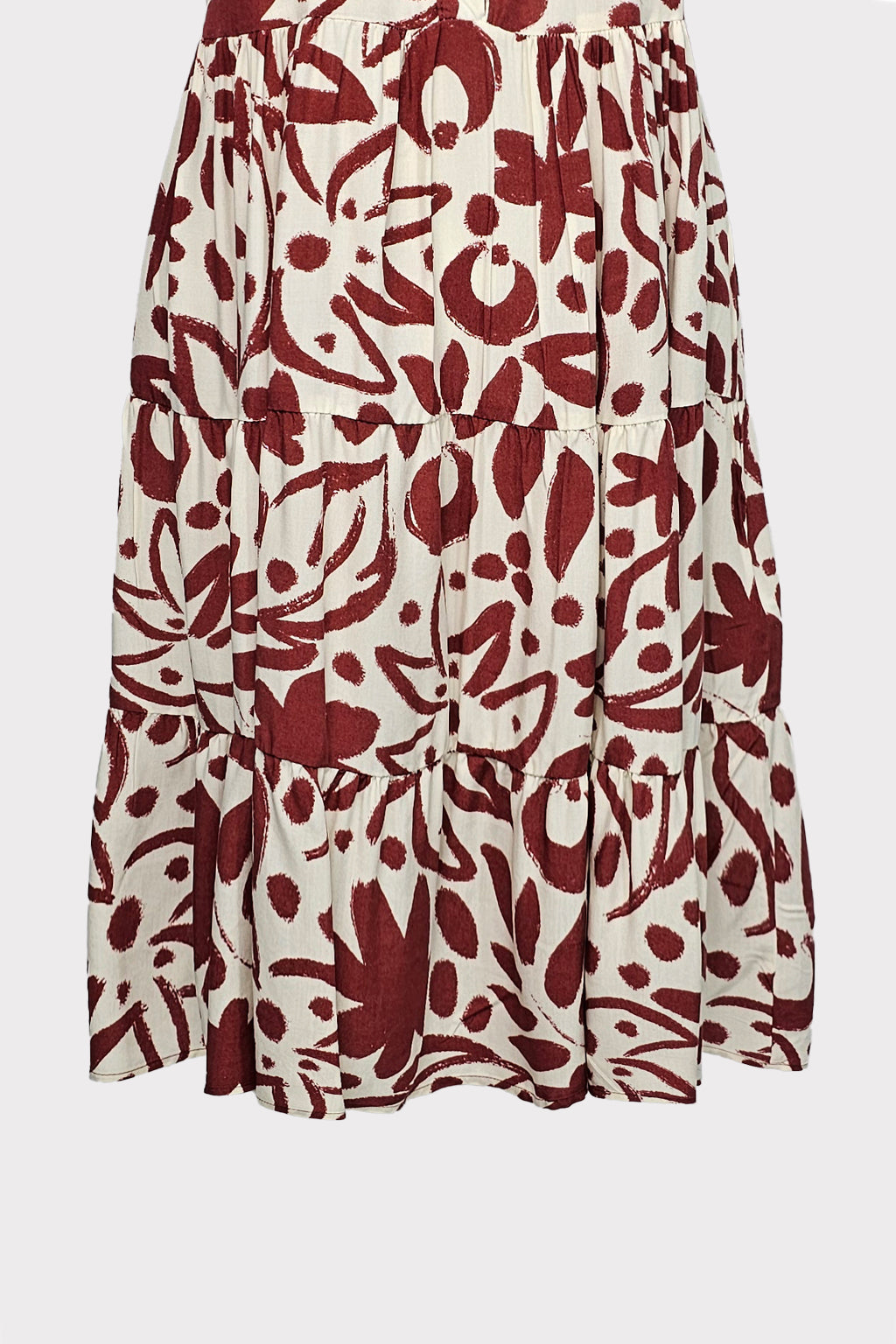 Abito camicia stampa astratta