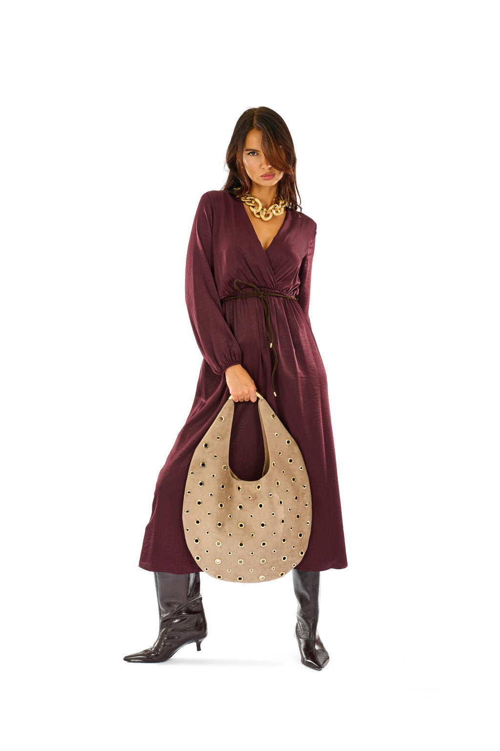 Borsa hobo occhielli vela