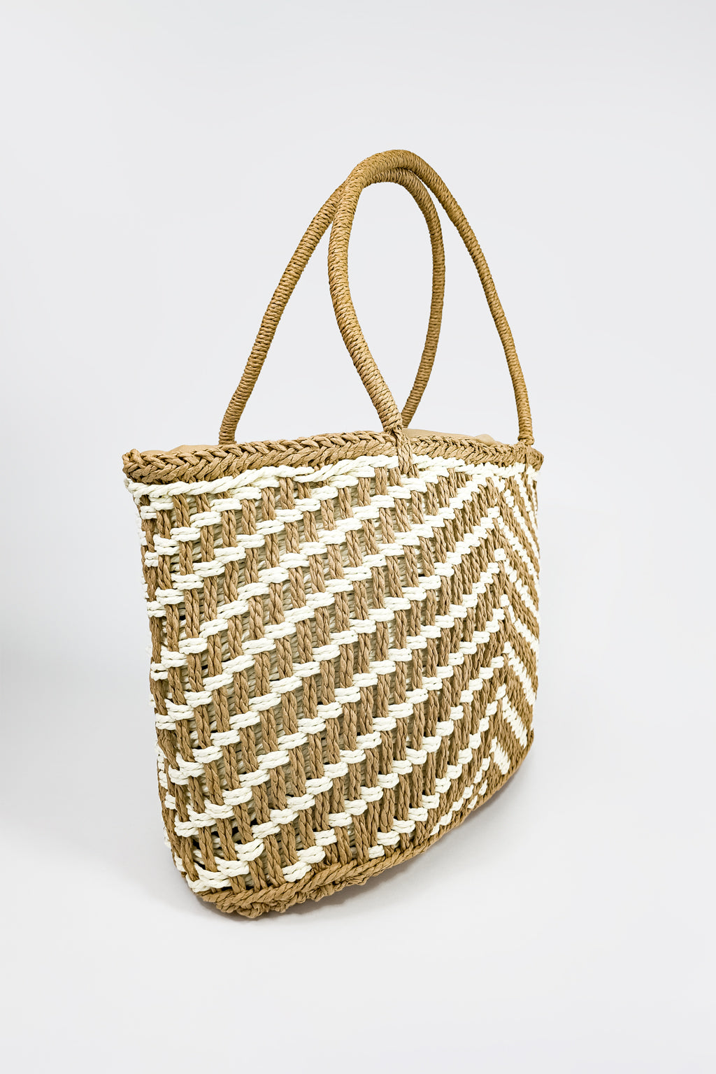 Borsa rafia diagonale