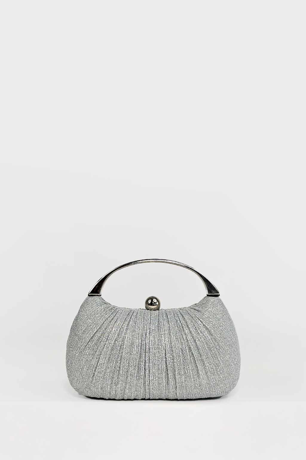 Pochette plisse' lurex