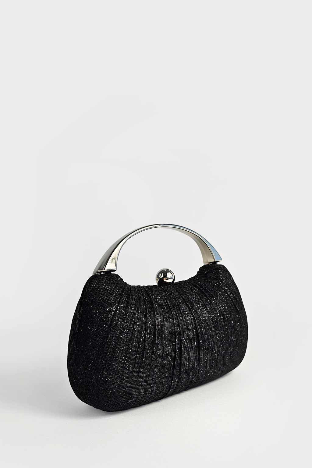 Pochette plisse' lurex