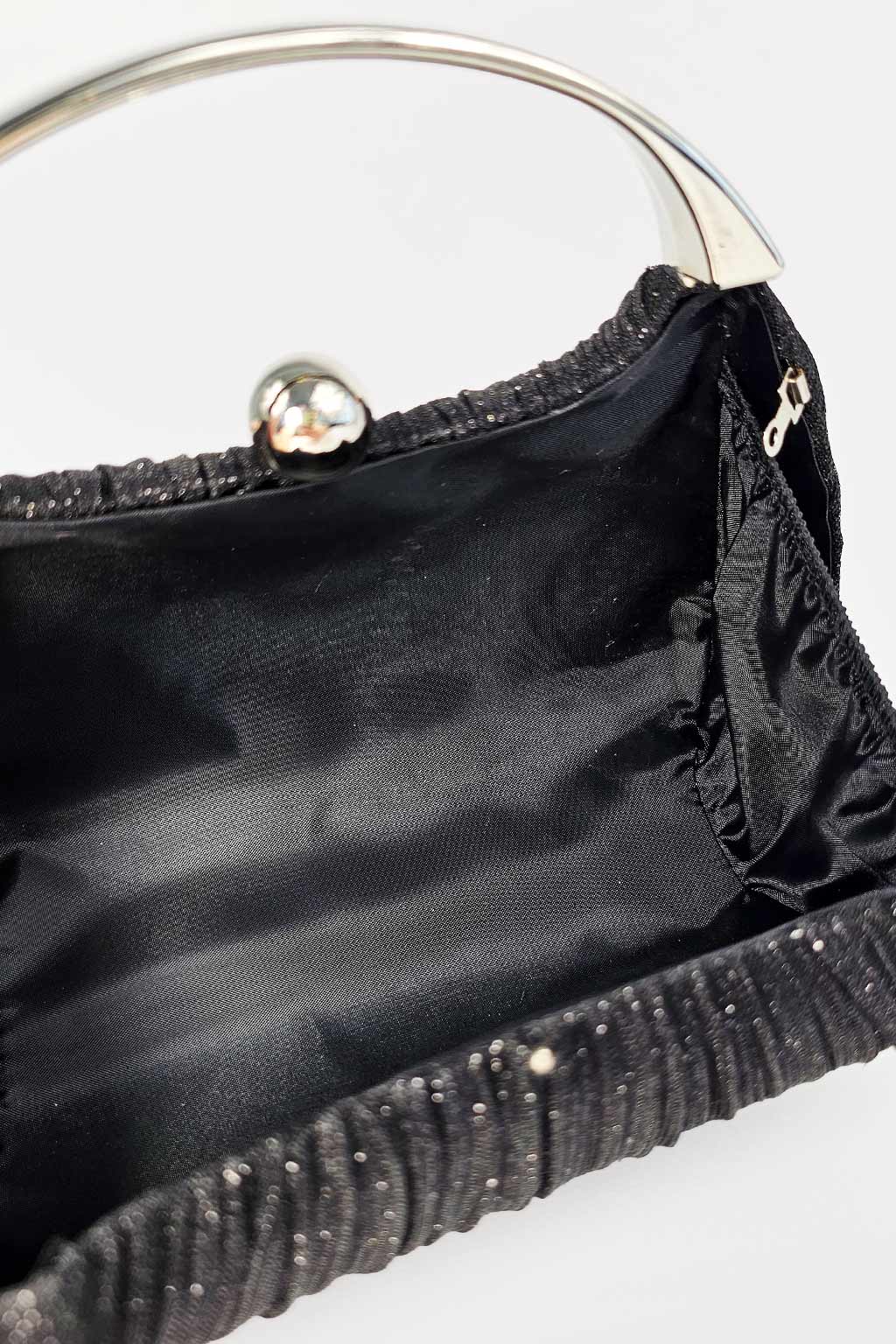 Pochette plisse' lurex