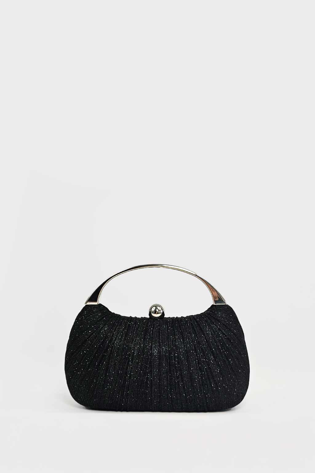 Pochette plisse' lurex