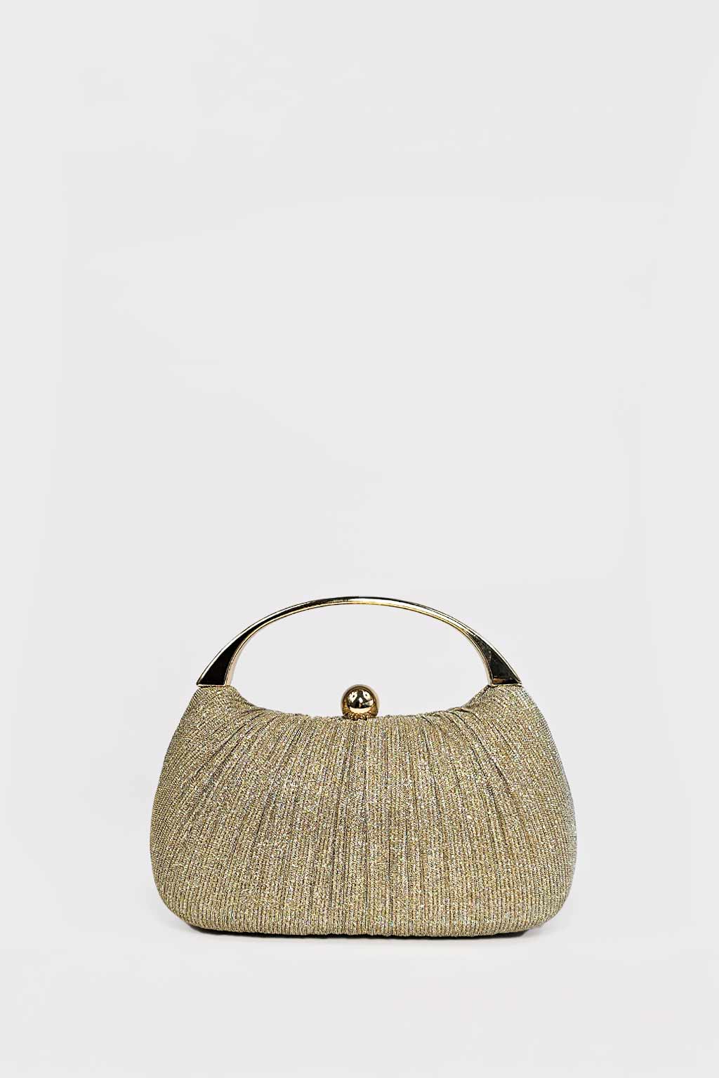 Pochette plisse' lurex
