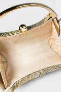 Pochette plisse' lurex