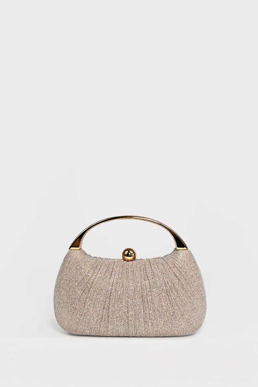 Pochette plisse' lurex