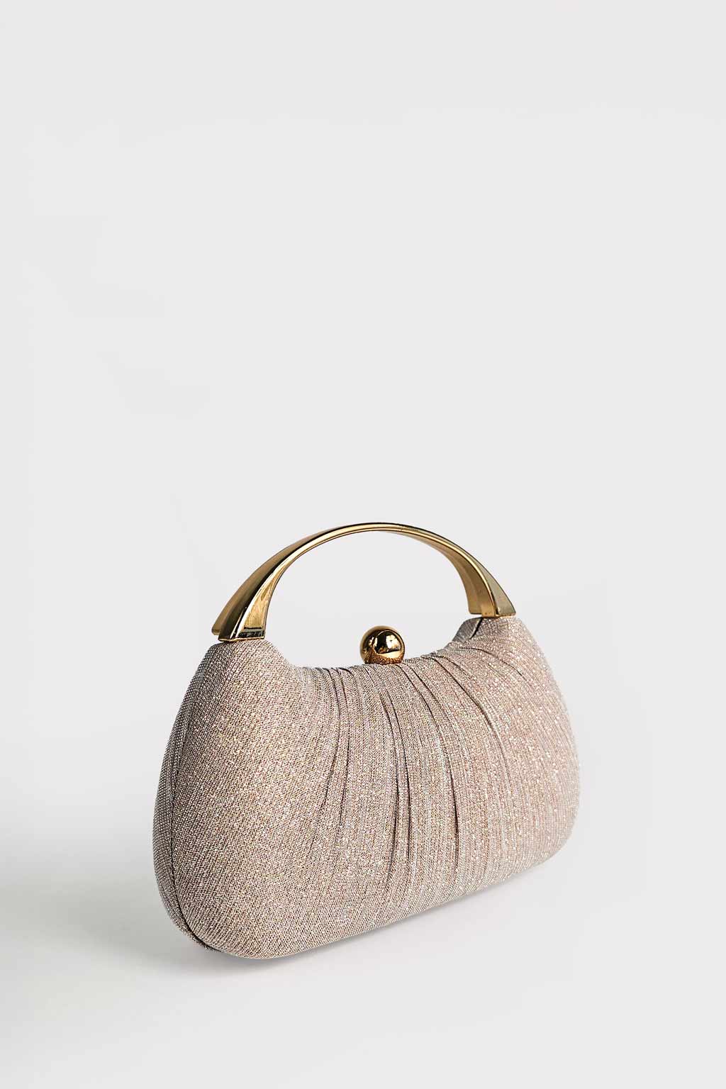 Pochette plisse' lurex