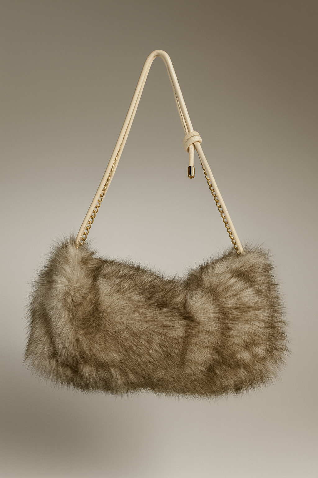 Borsa a spalla in eco-pelliccia