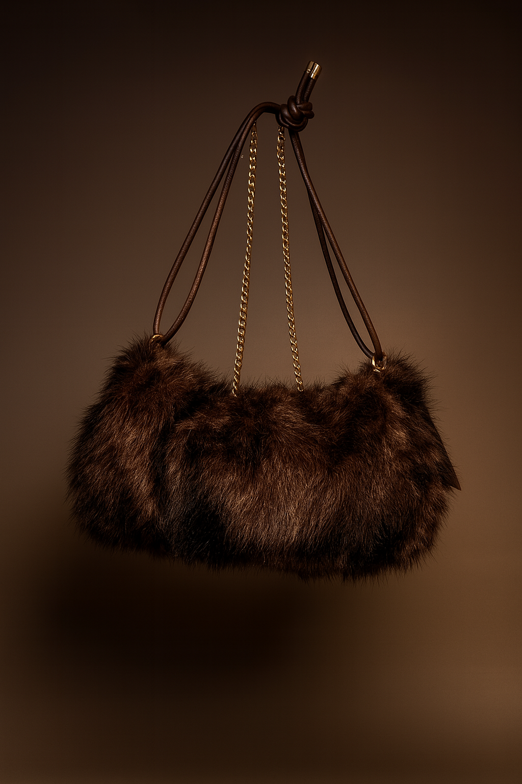 Borsa a spalla in eco-pelliccia