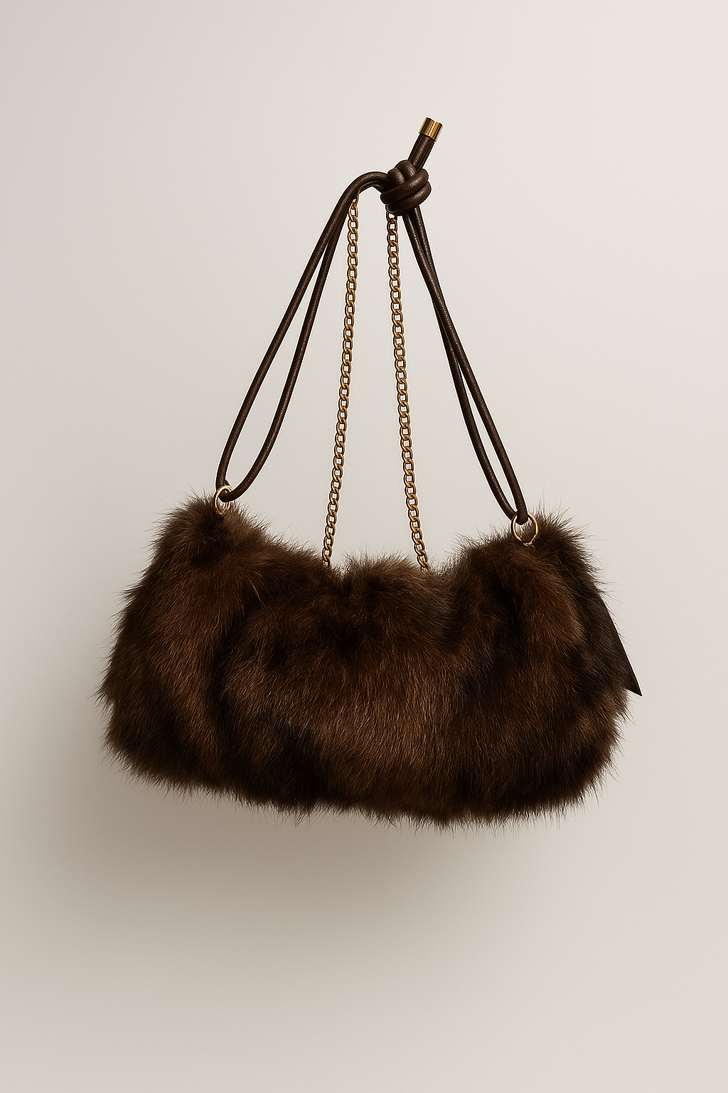 Borsa a spalla in eco-pelliccia