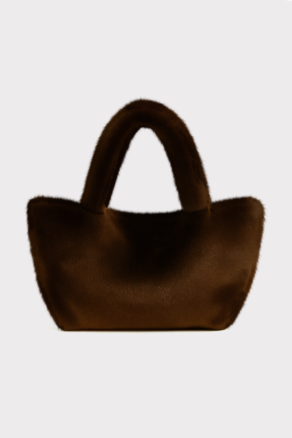 Borsa a spalla in ecopelliccia