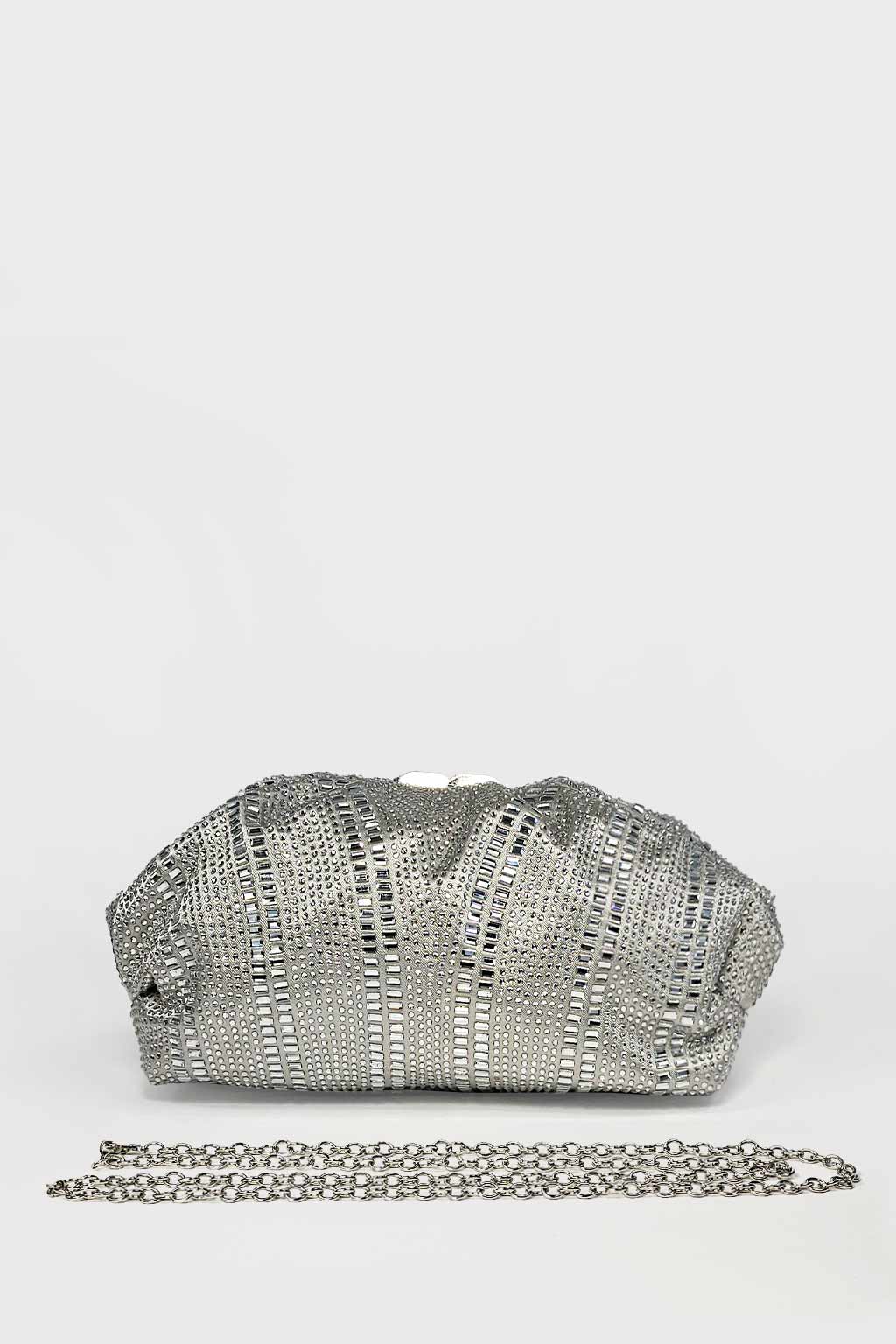 Pochette disegno strass