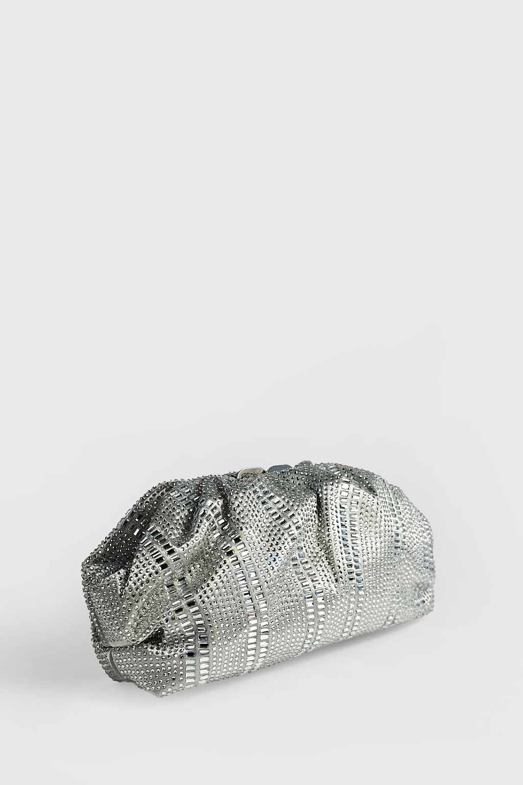 Pochette disegno strass