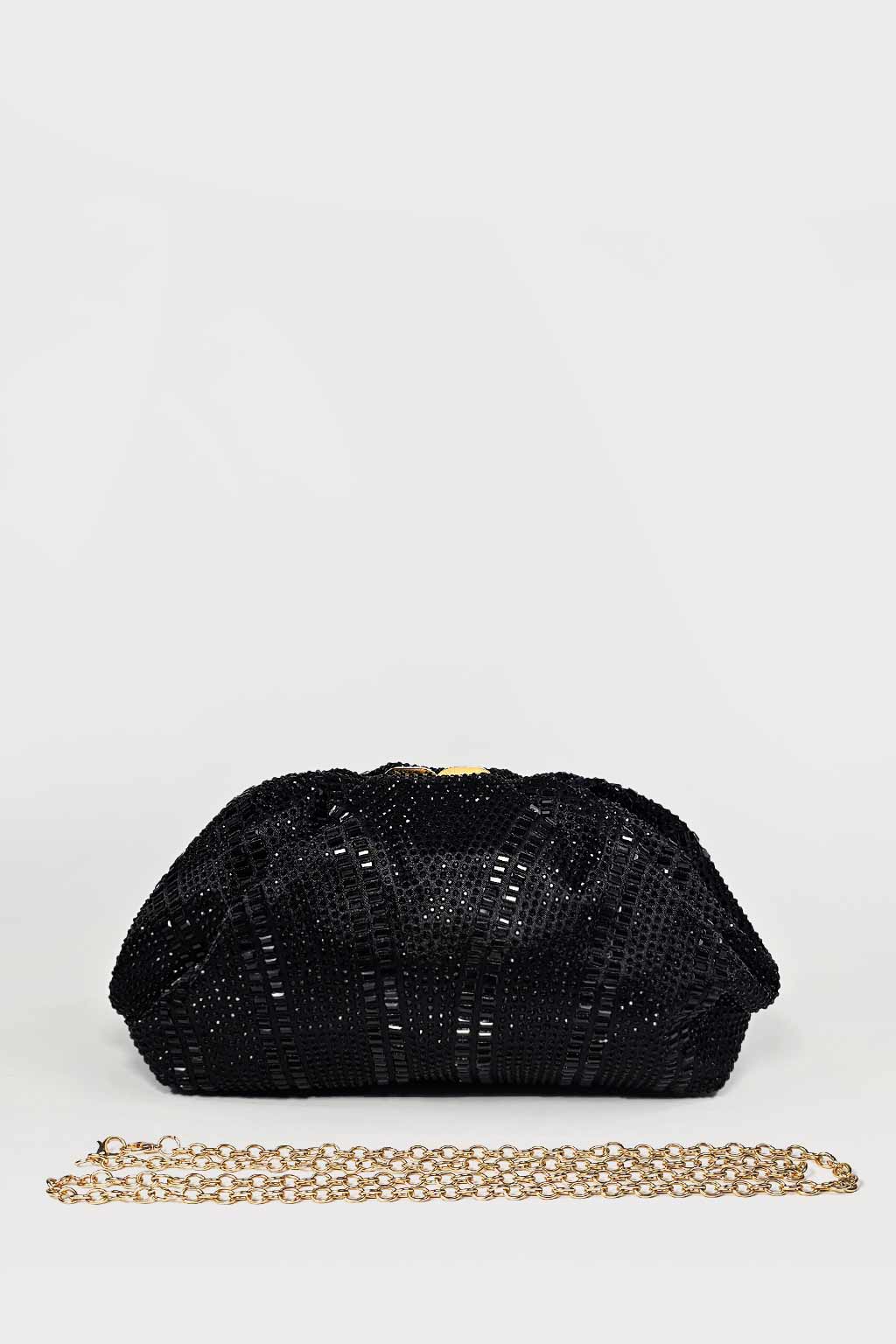 Pochette disegno strass
