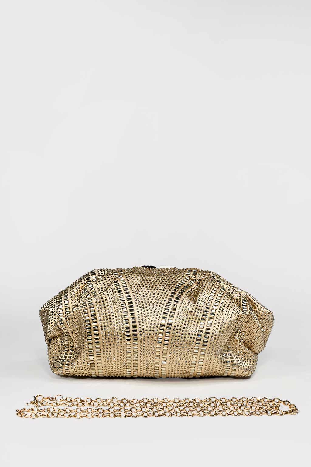 Pochette disegno strass