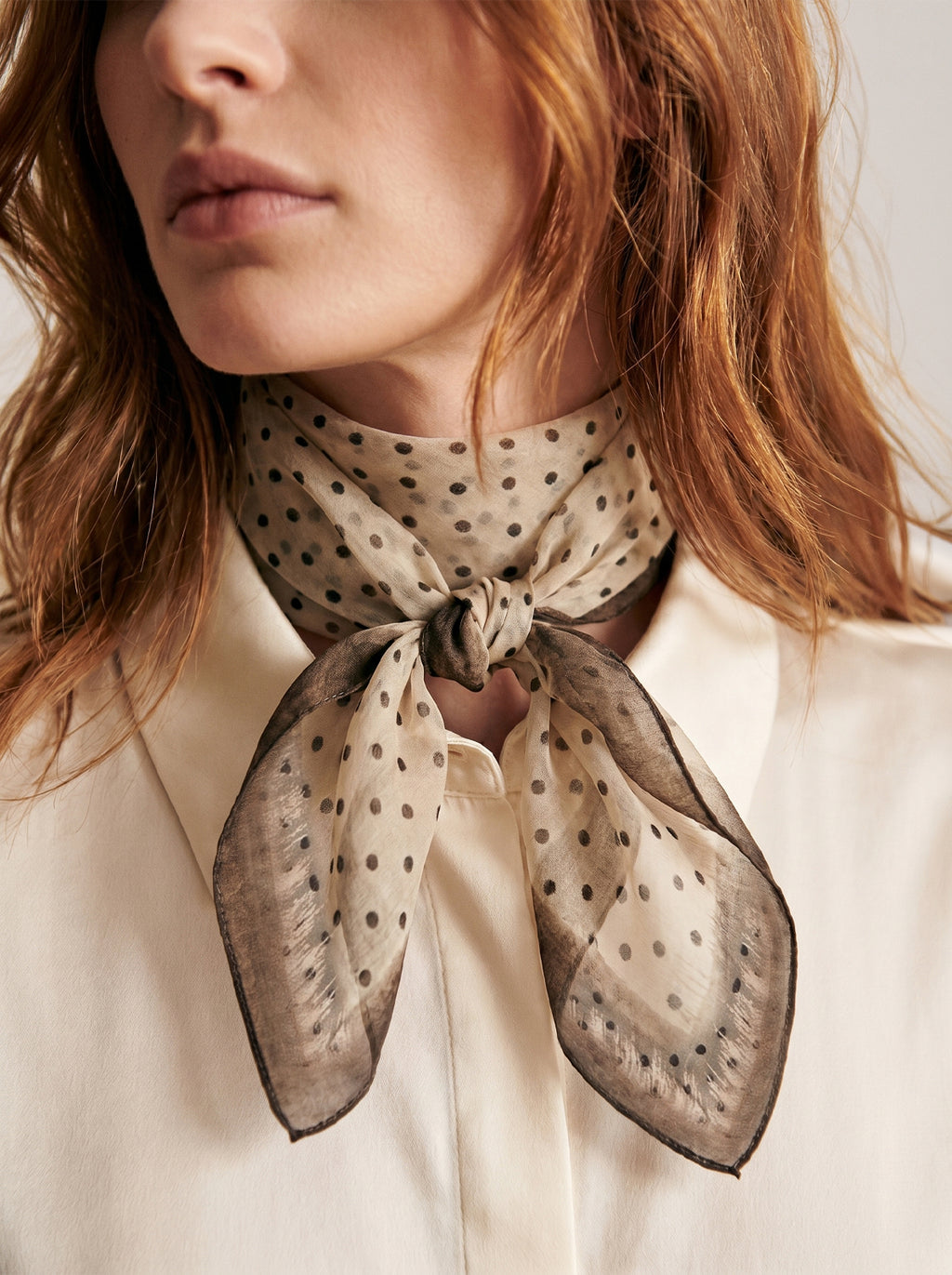Foulard stampa degrade' pois