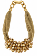 Collana in maglia con borchie
