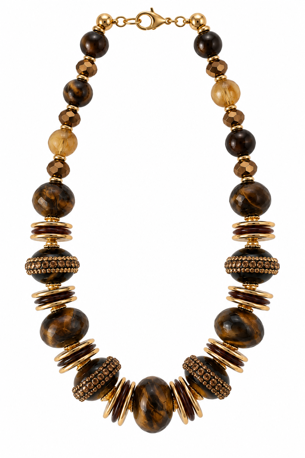 Collana con sfere e dettagli luminosi