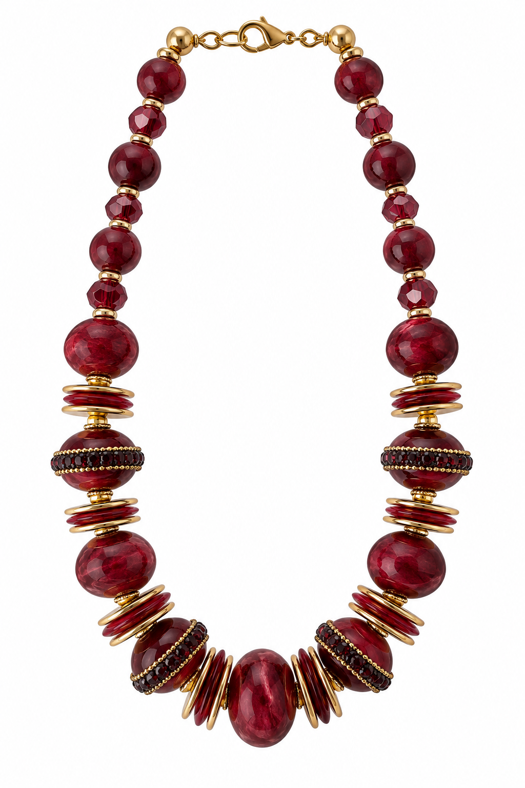 Collana con sfere e dettagli luminosi