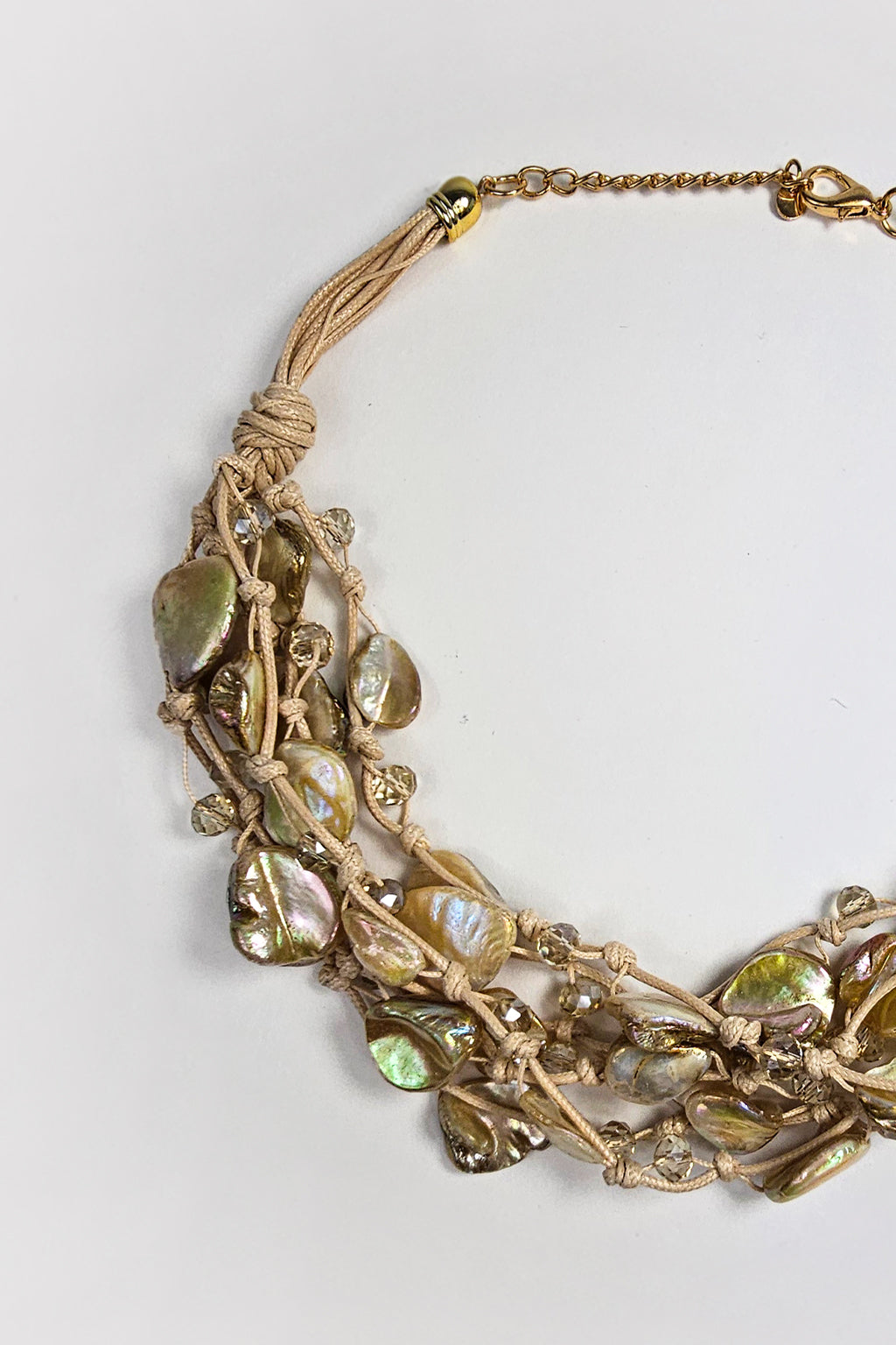 Collana multifili pietre