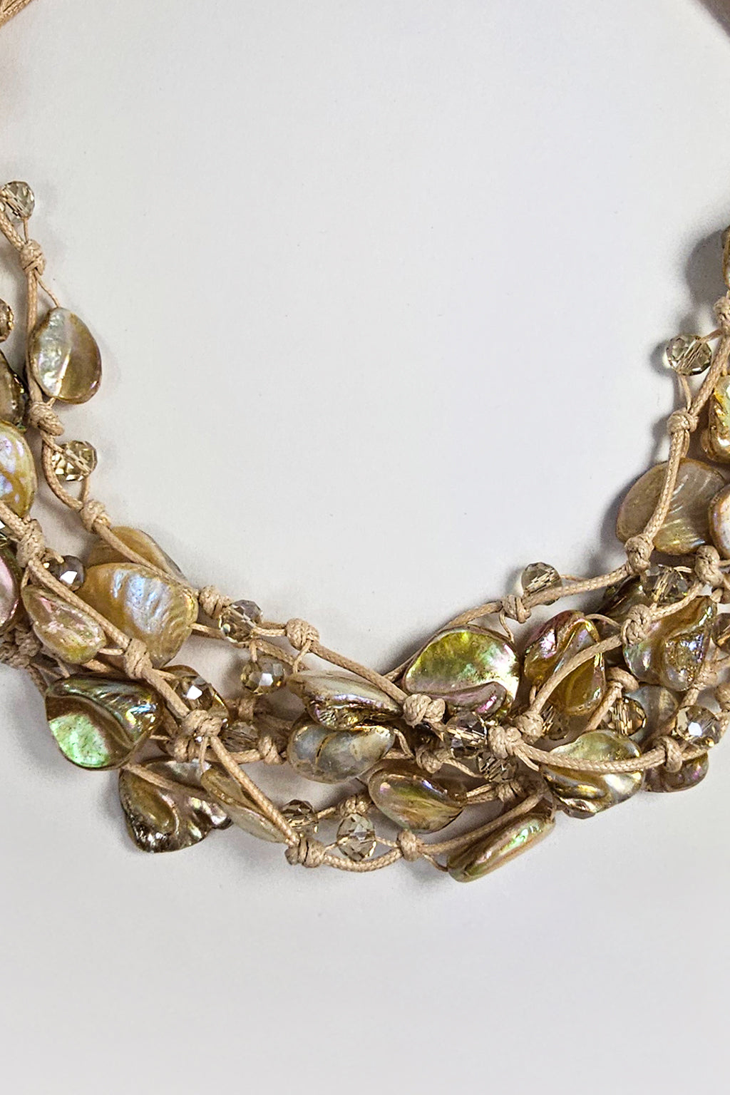 Collana multifili pietre