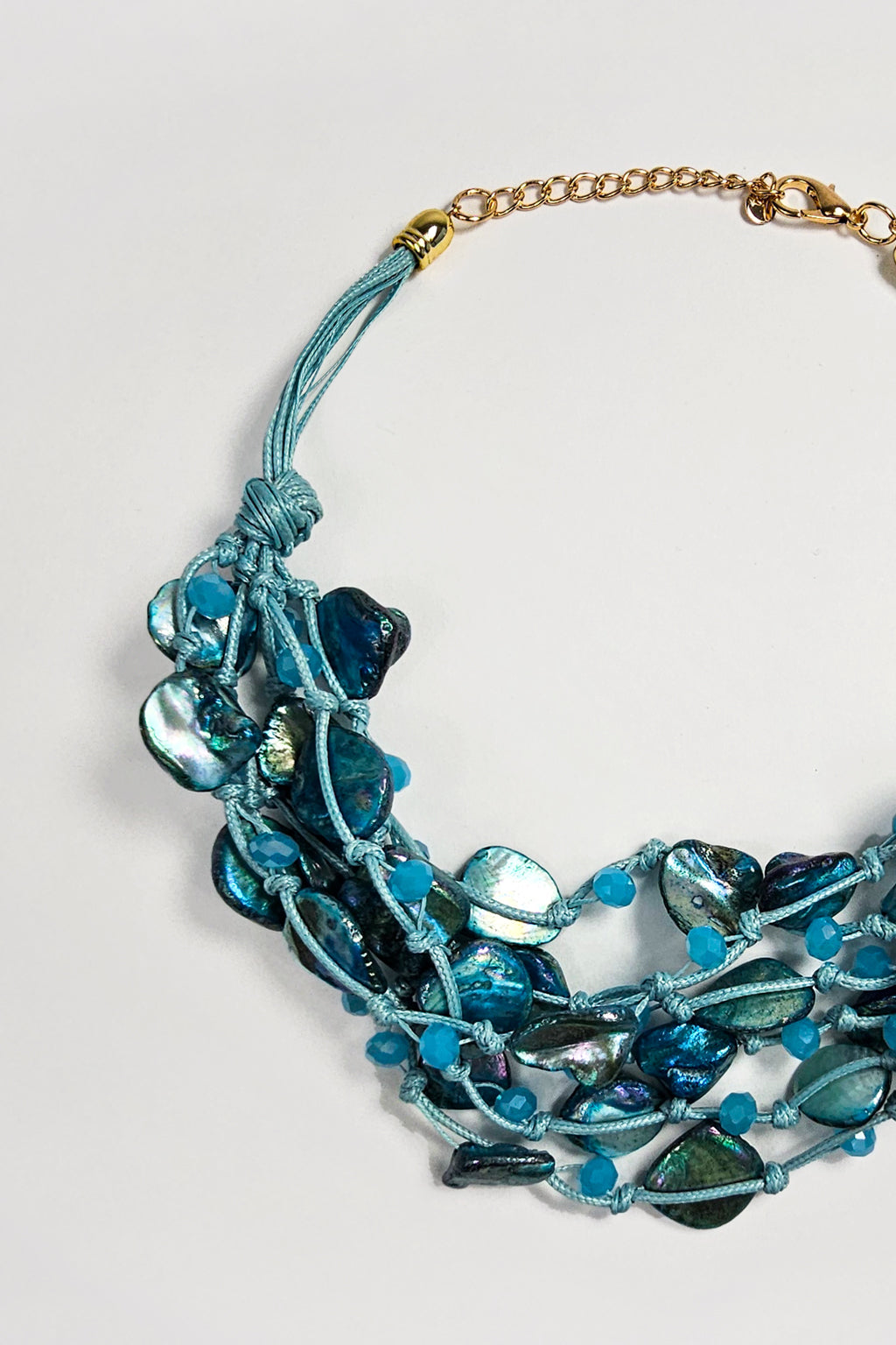 Collana multifili pietre