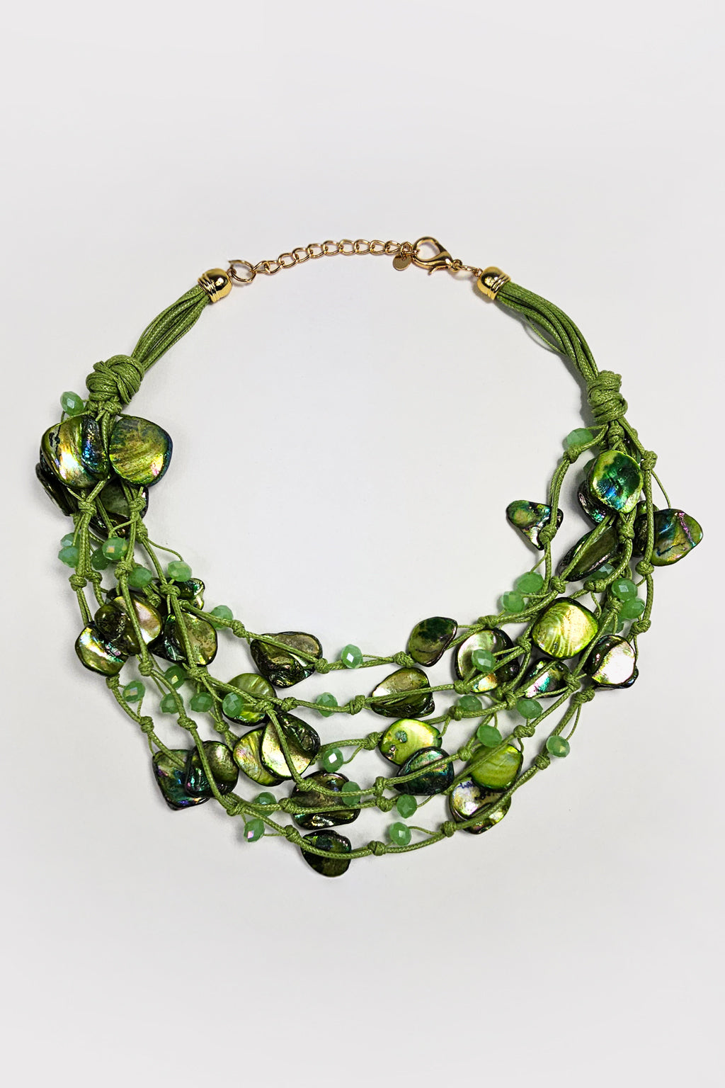 Collana multifili pietre