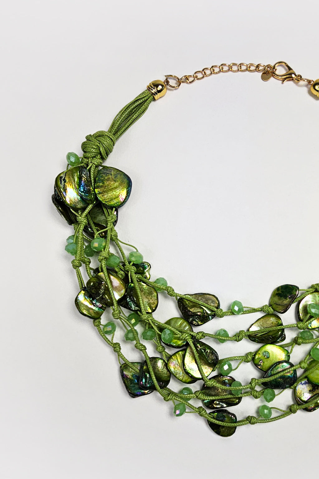 Collana multifili pietre