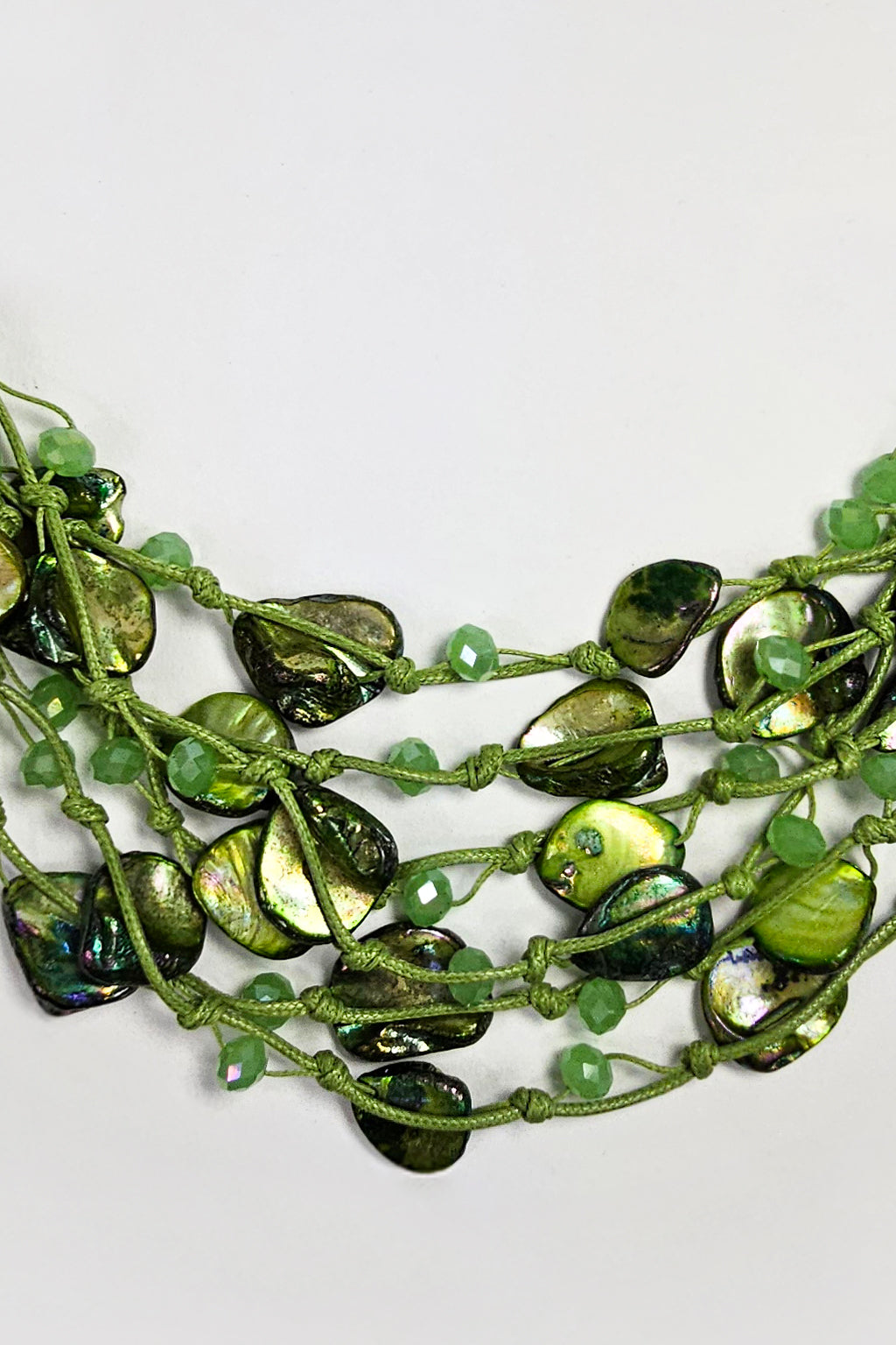Collana multifili pietre
