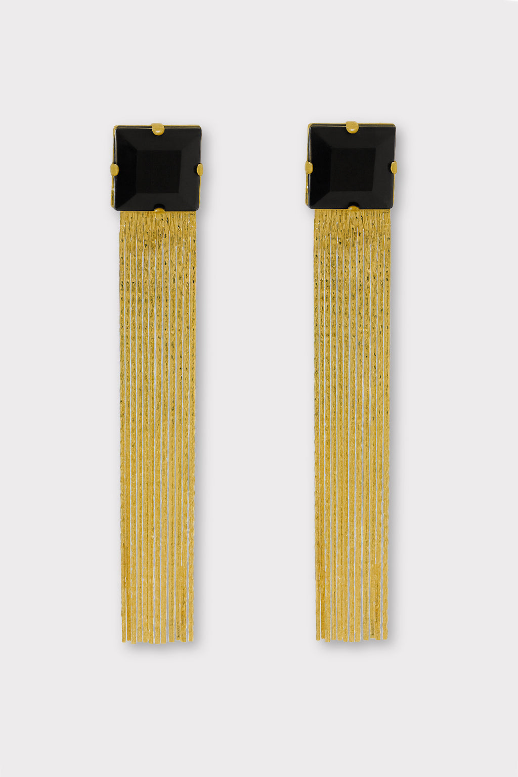 Orecchini con pietra e frange