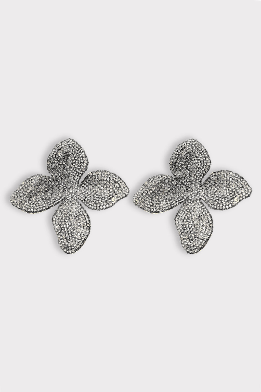 Orecchini fiore strass
