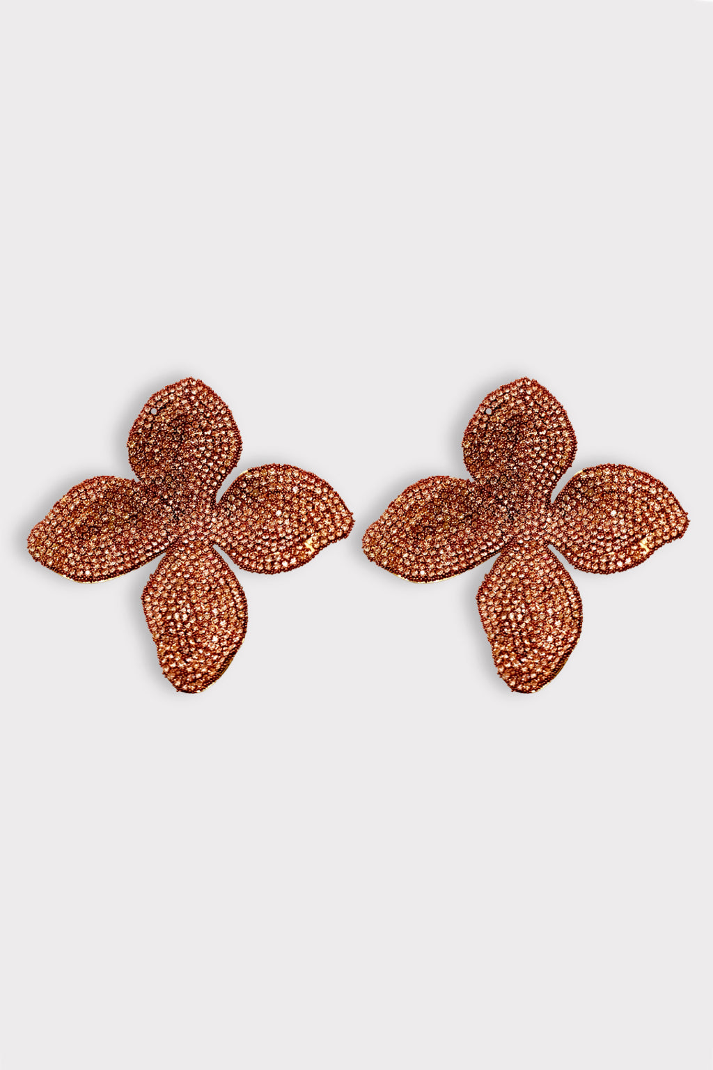 Orecchini fiore strass