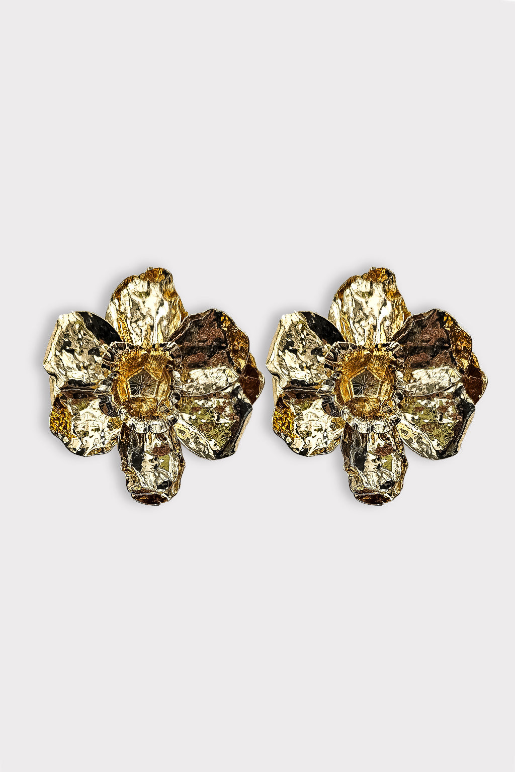 Orecchini fiore metallo