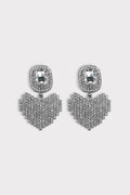 Orecchini cuore strass