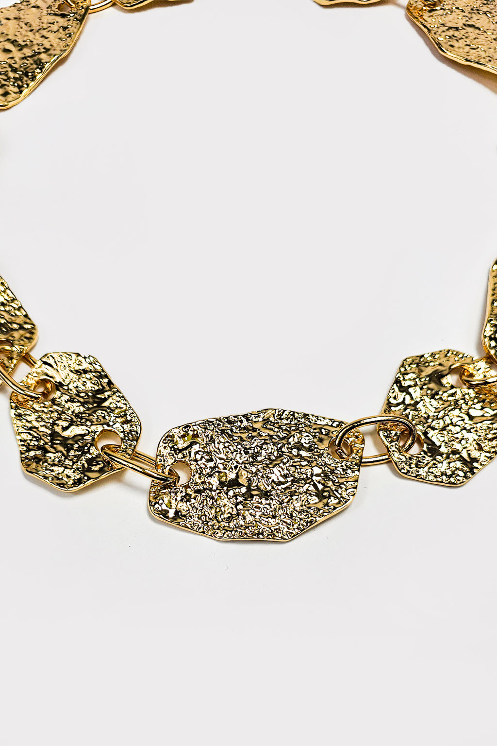 Collana metallo martellato