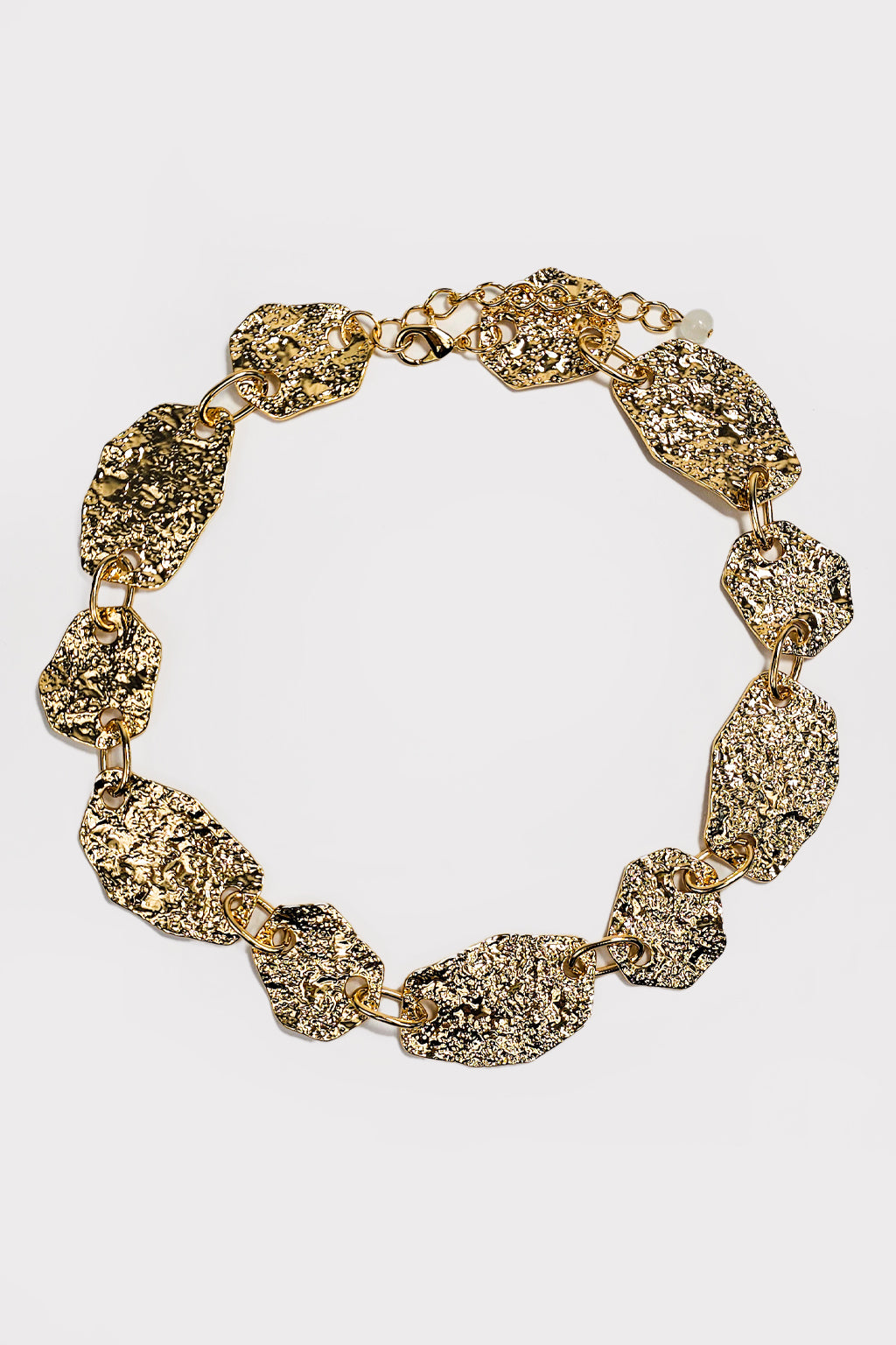 Collana metallo martellato