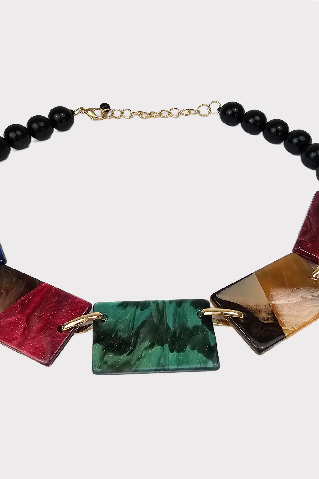 Collana resina rettangoli