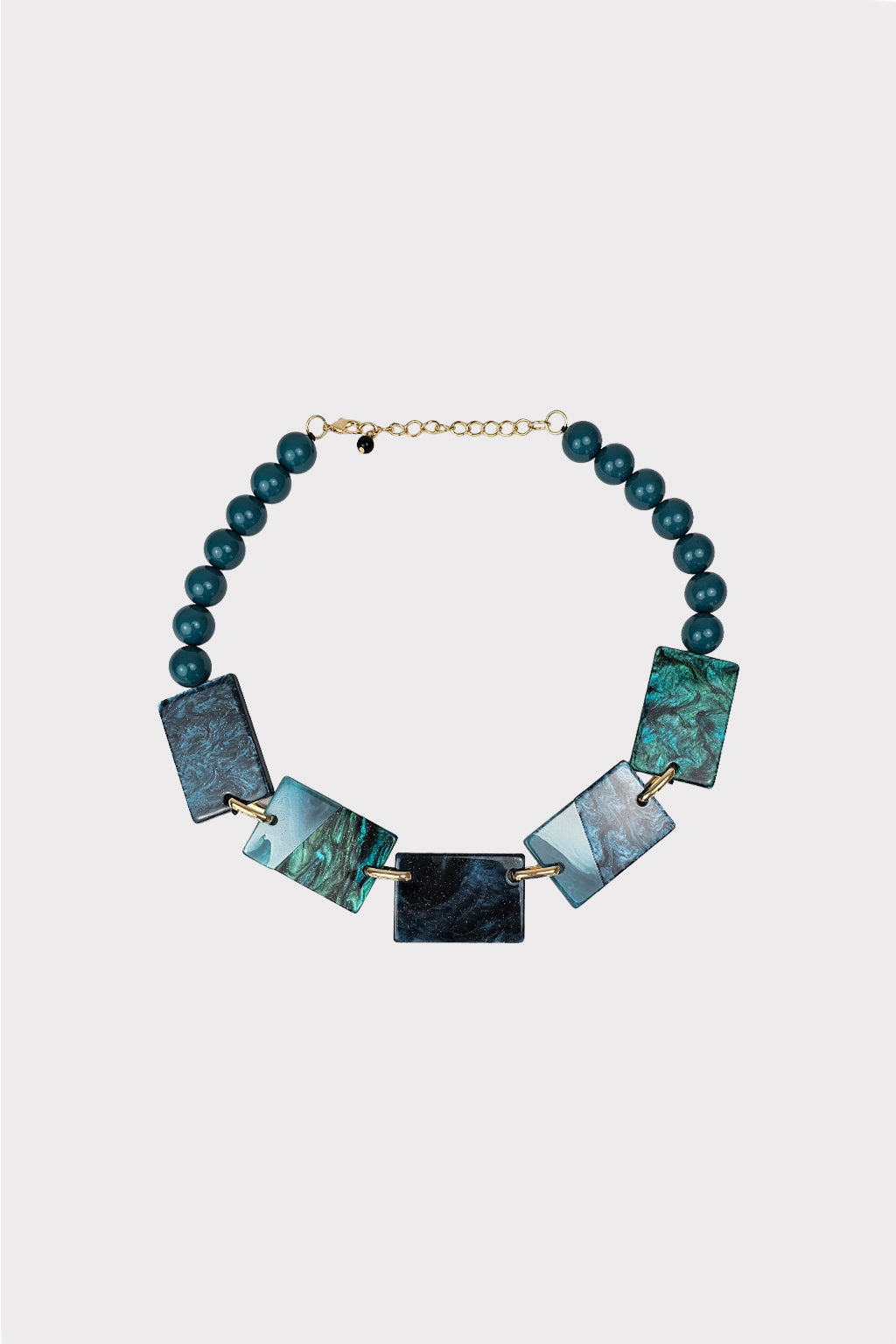 Collana resina rettangoli