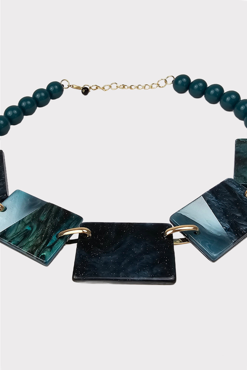 Collana resina rettangoli