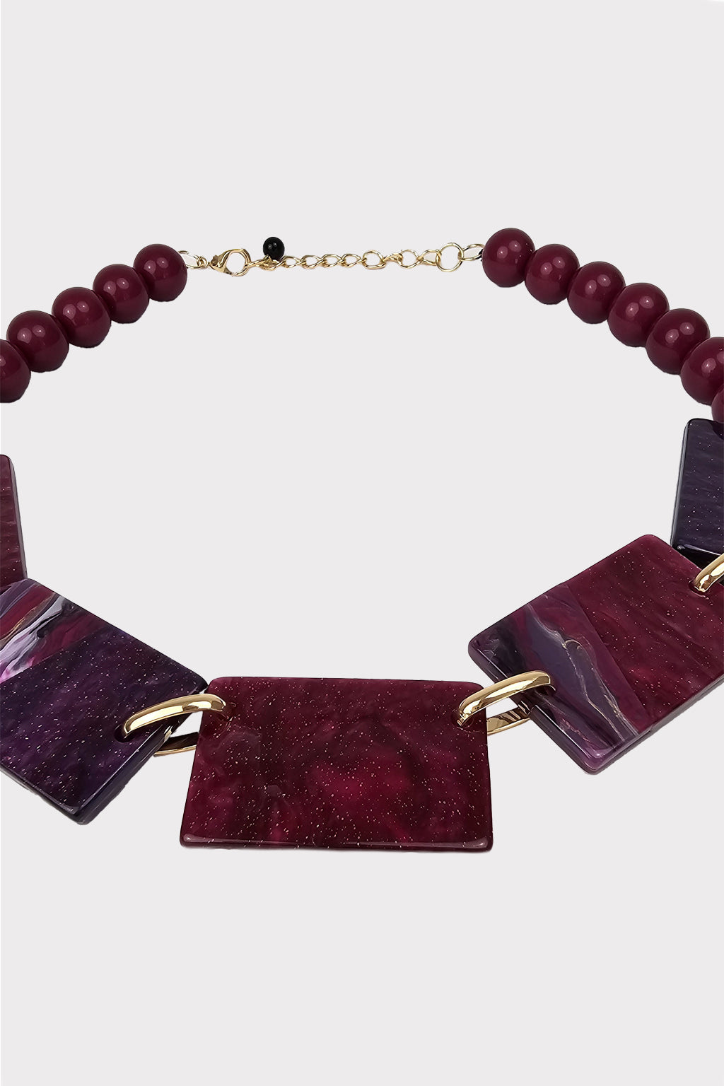 Collana resina rettangoli