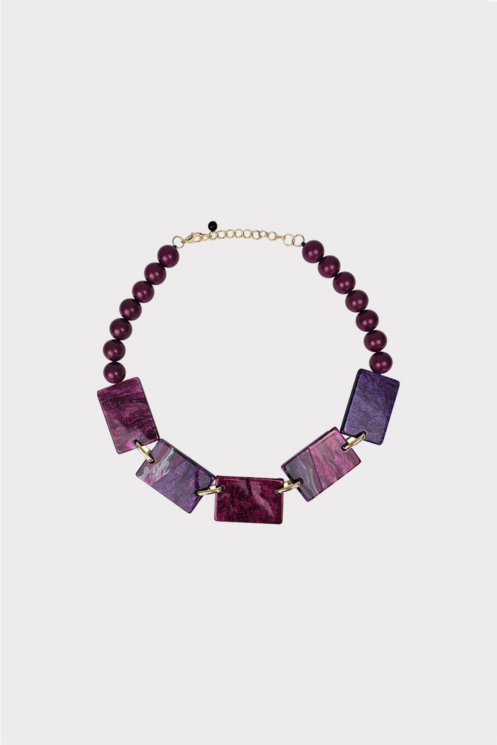 Collana resina rettangoli