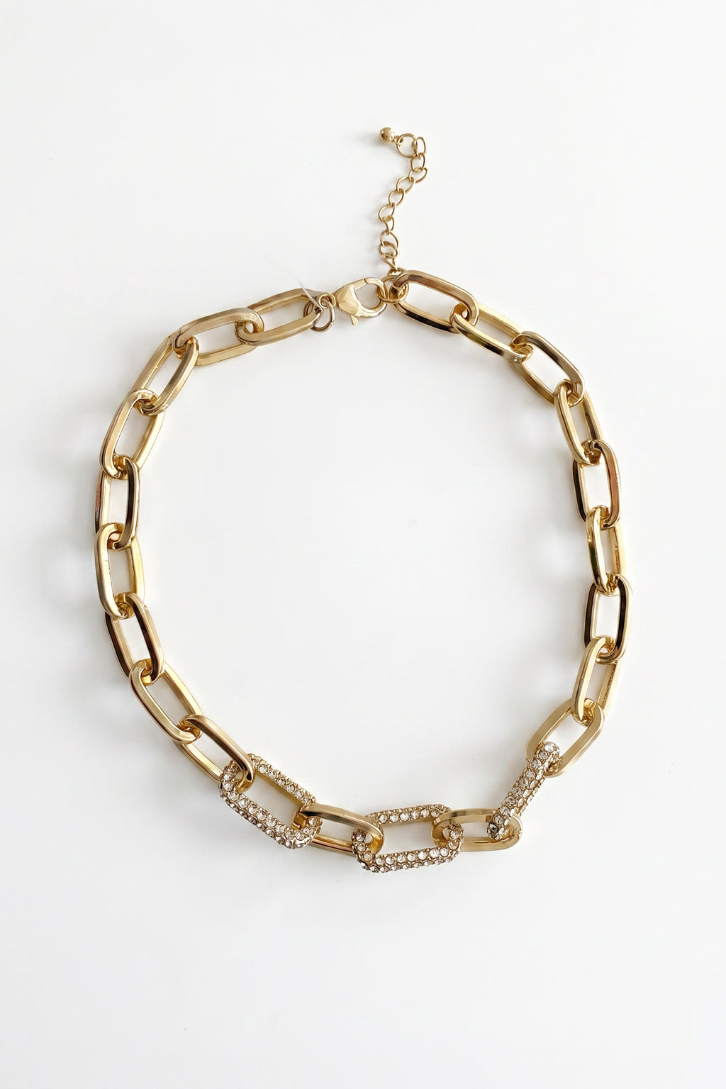 Girocollo catena dettagli strass