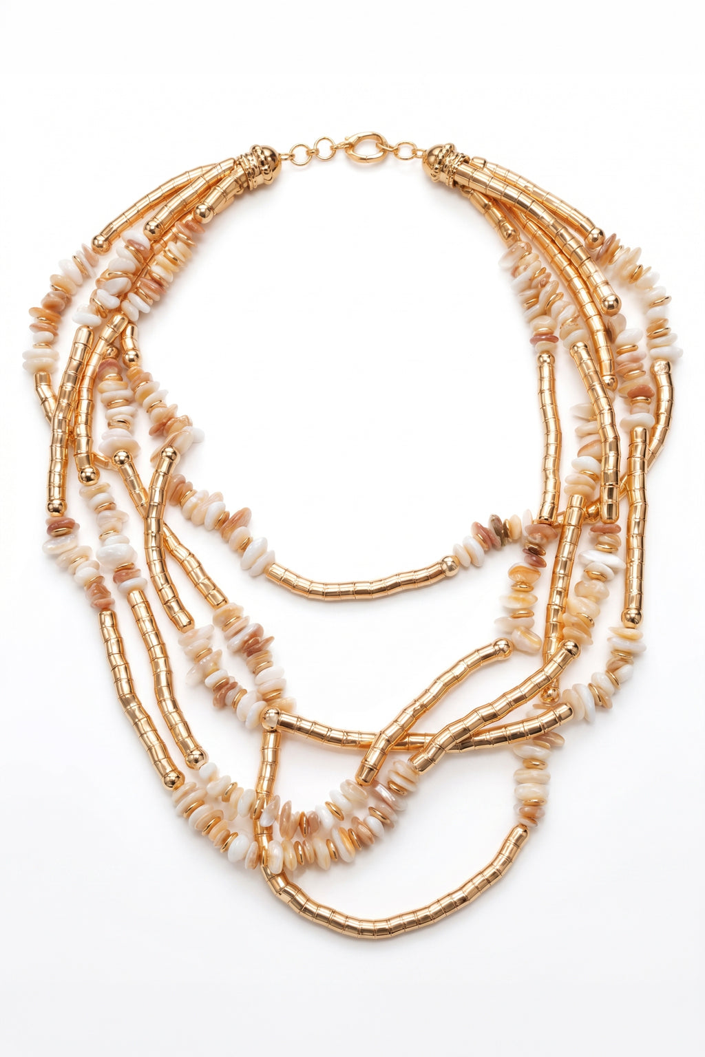 Collana multifilo con pietre
