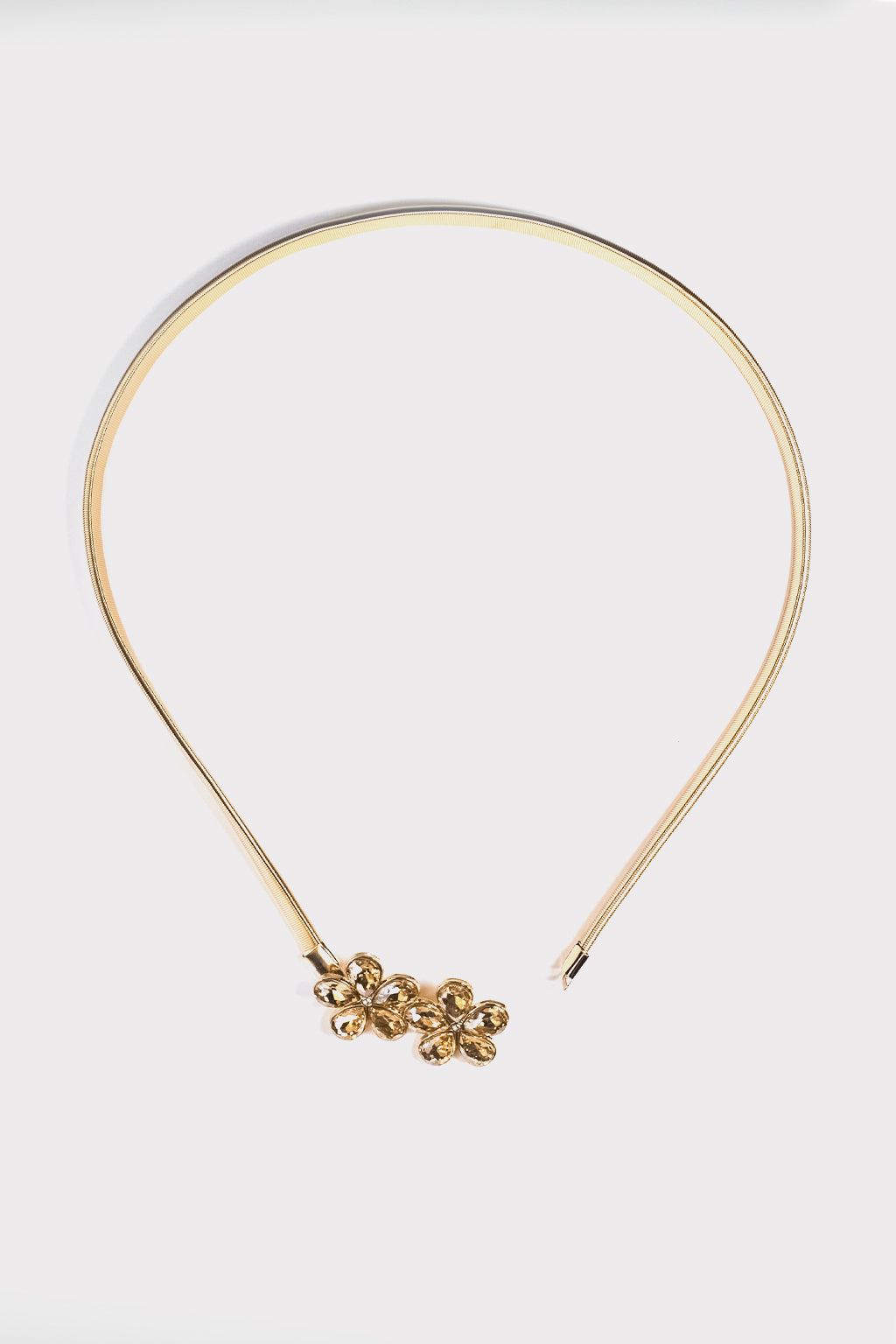 Cintura metallo fiori